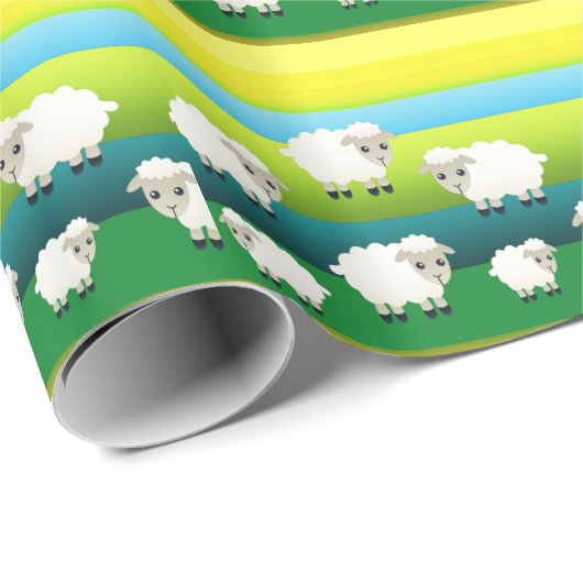 Cartoon-schapenpakpapier Cadeaupapier (Rol Hoek)