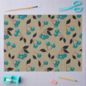 Cartoon schattebakkersbes zwarte bladeren beige tissuepapier (Craft)