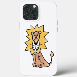 cartoon schattig leeuw kinderen retro safari jungl iPhone 13 pro max hoesje