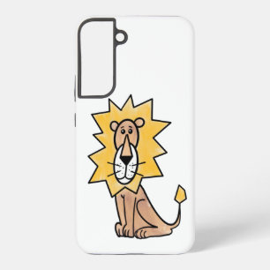 cartoon schattig leeuw kinderen retro safari jungl samsung galaxy hoesje