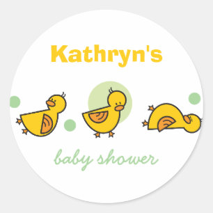 Cartoon Schattige Duckies Baby shower Gift Label S