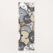 cartoon schattige monsters yogamat (Achterkant)