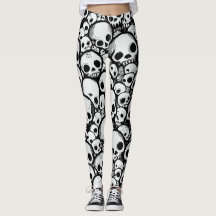 Cartoon schedel legging
