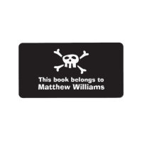 Cartoon schedel piraat vlag boekenplaat boek borde