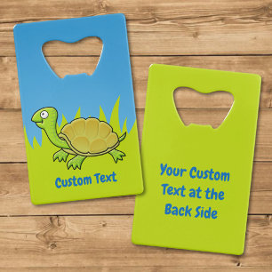 Cartoon Schildpad Credit Card Flesopener Kredietkaart Flessenopener
