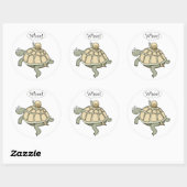 Cartoon schildpad en slak Whee! Leuke sticker cade (Vel)