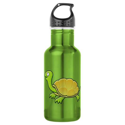Cartoon Schildpad Waterfles (Voorkant)