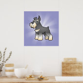 Cartoon Schnauzer Poster (Keuken)