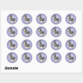 Cartoon Schnauzer Ronde Sticker (Vel)