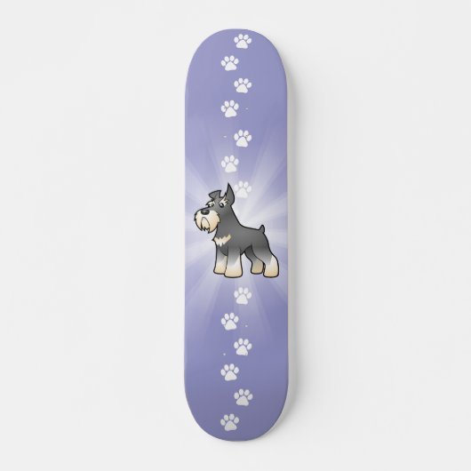 Cartoon Schnauzer Skateboard (Voorkant)