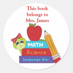 Cartoon School Boeken Boek Bord Stickers