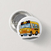 Cartoon School Bus Ronde Button 3,2 Cm (Voorkant /achterkant)