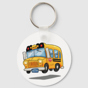 Cartoon School Bus Sleutelhanger