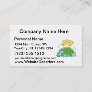 cartoon schoolbus op aarde - wereldbol.png visitekaartje