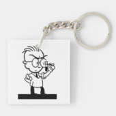  cartoon science chemicus comic sleutelhanger (Achterkant)