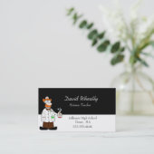 Cartoon Science Teacher Visitekaartje (Staand voorkant)