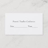 Cartoon Science Teacher Visitekaartje (Achterkant)