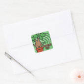 Cartoon Screaming Mandrake Character Art Vierkante Sticker (Envelop)
