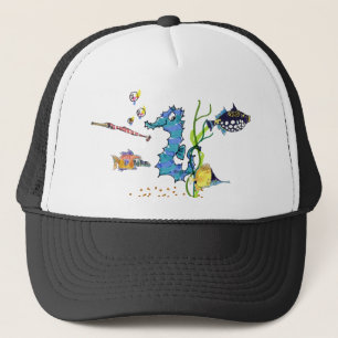 Cartoon Seahorse Cute Fishing Petten