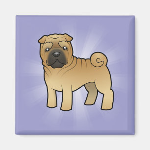 Cartoon Shar Pei Magneet