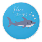 Cartoon Shark Kind Dresser Ceramic Knob. Keramische Knop (Voorkant)