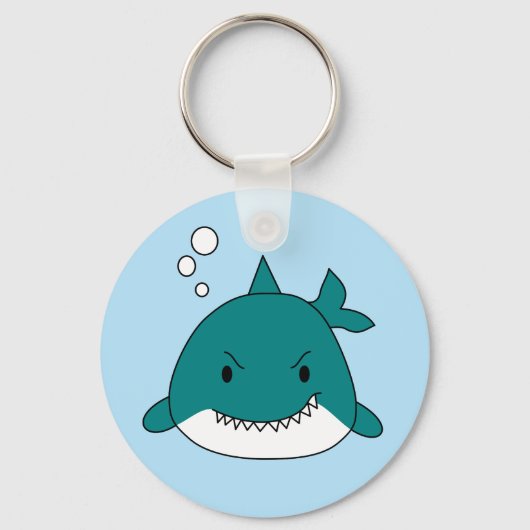 Cartoon Shark Sleutelhanger (Voorkant)