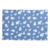 Cartoon Sheep op blauwe achtergrond Kussensloop (Achterkant)