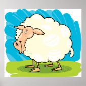 Cartoon Sheep Poster (Voorkant)