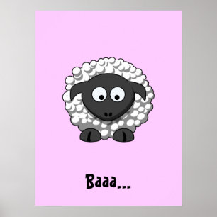 Cartoon Sheep Poster