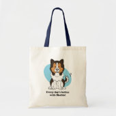 Cartoon Sheltie Bag Tote Bag (Voorkant)