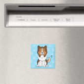 Cartoon Sheltie Magnet Magneet (Insitu (Vaatwasser))