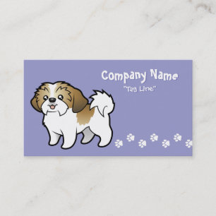 Cartoon Shih Tzu (puppy cut) Visitekaartje