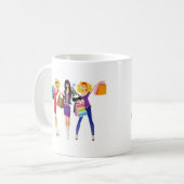 CARTOON SHOPPING GIRLS VECTORS MODE STIJL FUN F KOFFIEMOK (Voorkant links)