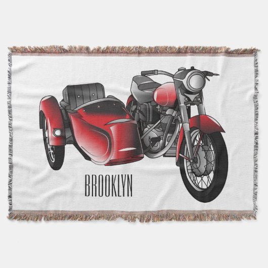 Cartoon Sidecar Deken (Voorkant)