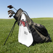 Cartoon Sidecar Golfhanddoek (Groen)