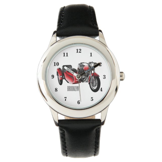 Cartoon Sidecar Horloge (Voorkant)