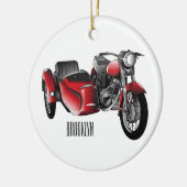 Cartoon Sidecar Keramisch Ornament (Links)