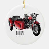 Cartoon Sidecar Keramisch Ornament (Achterkant)