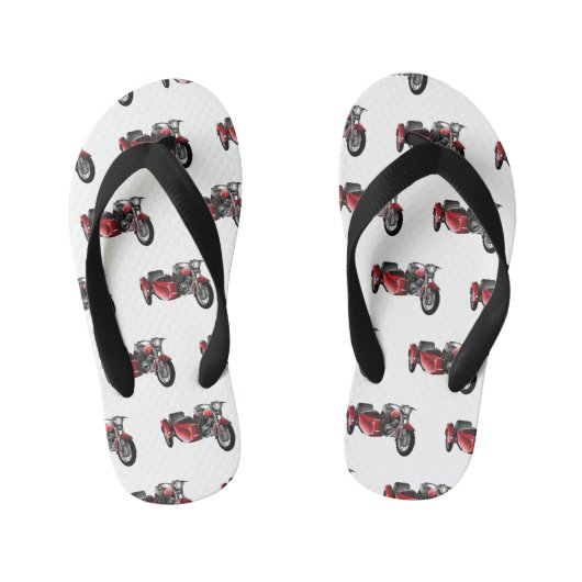 Cartoon Sidecar Kinder Teenslippers (Voetbed)