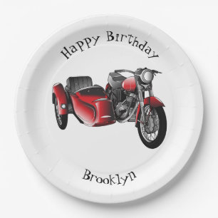 Cartoon Sidecar Papieren Bordje