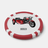 Cartoon Sidecar Poker Chips (Enkel)