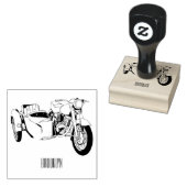 Cartoon Sidecar Rubberstempel (Gestempeld)