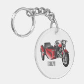 Cartoon Sidecar Sleutelhanger (Voorkant Links)