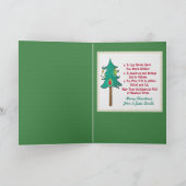 Cartoon simple amusant Carte Arbre de Noël (Intérieur)