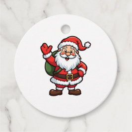 Cartoon Sinterklaas Leuke Kerstillustratie Bedankjes Labels