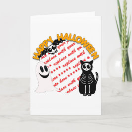 Cartoon Skeletkern, BBT & Ghost-fotoLijst Kaart