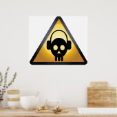 Cartoon Skull DJ Poster (Keuken)