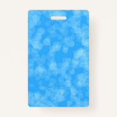 Cartoon Slak Blue Patterned Shell on Mix of Blues Badge (Achterkant)