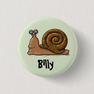 Cartoon slak ronde button 3,2 cm