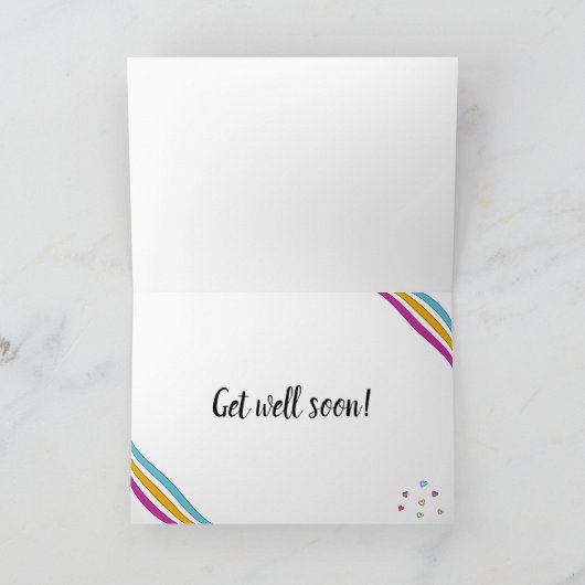 Cartoon Slang Snelle Herstel Beterschap Kaart (Binnen)